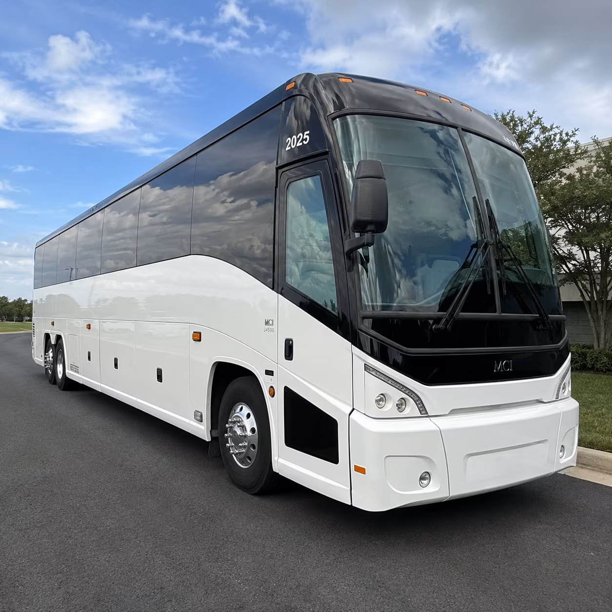 troy charter bus services exterior