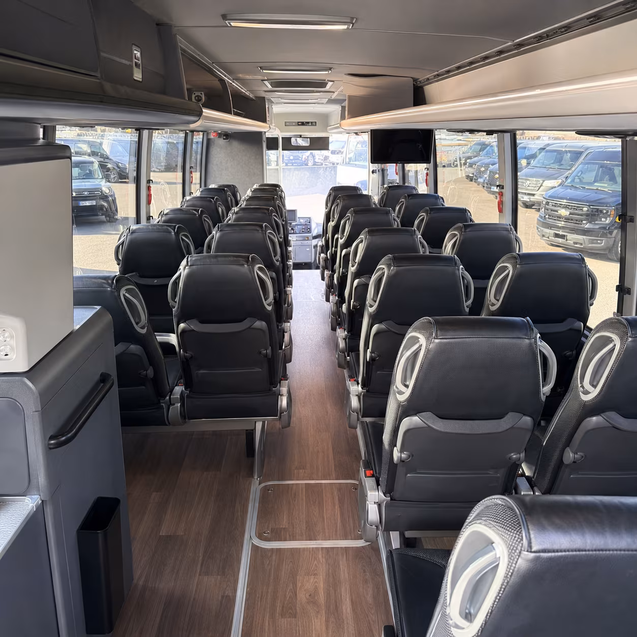 troy charter bus services interior