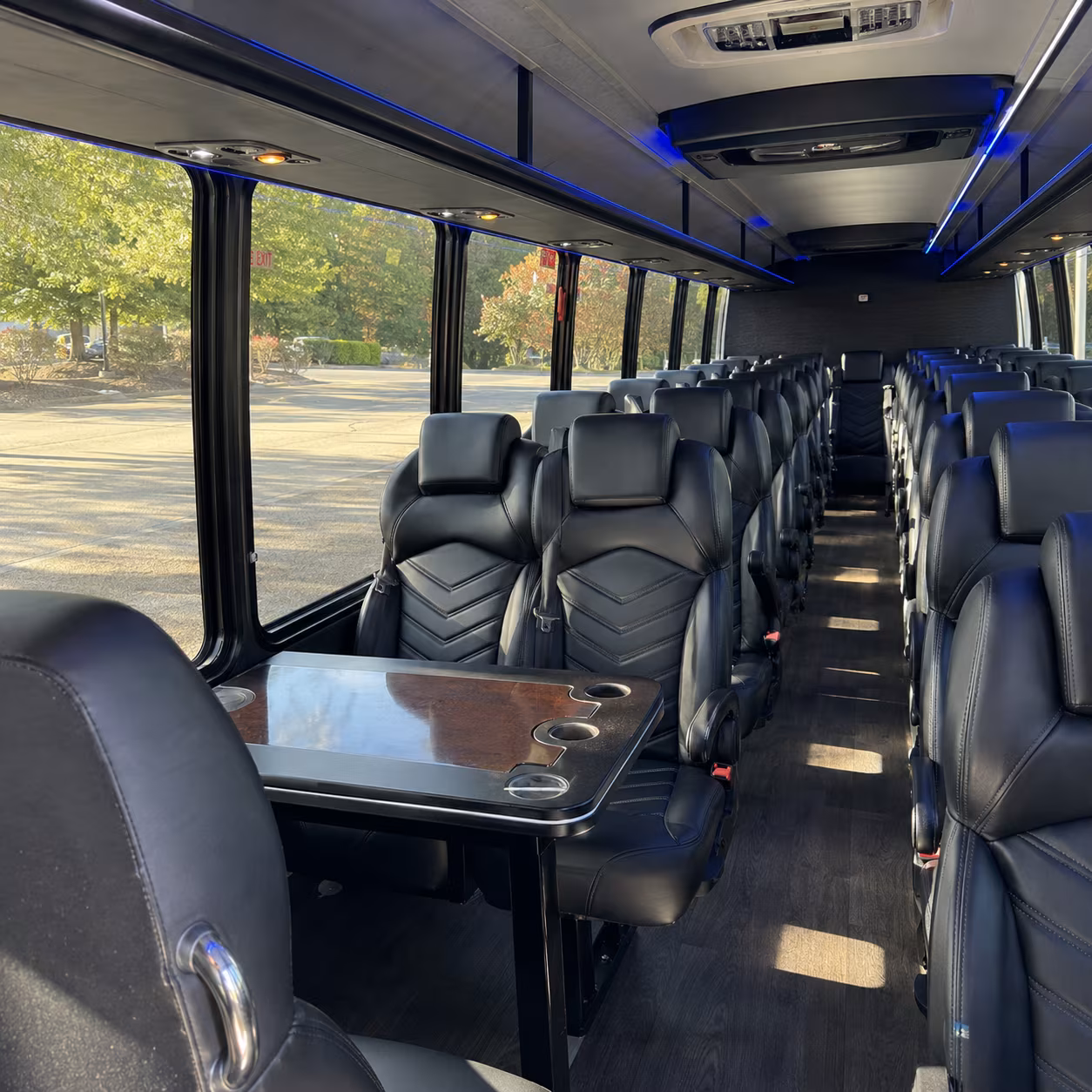 troy corporate event transportation onboard seating